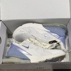 Nike Air Max 270 White and Lavender Sneakers